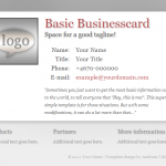 Basic Businesscard screenshot Basic Businesscard screenshot