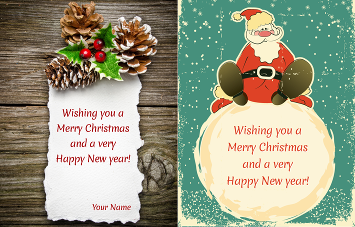 Christmas cards PSD template