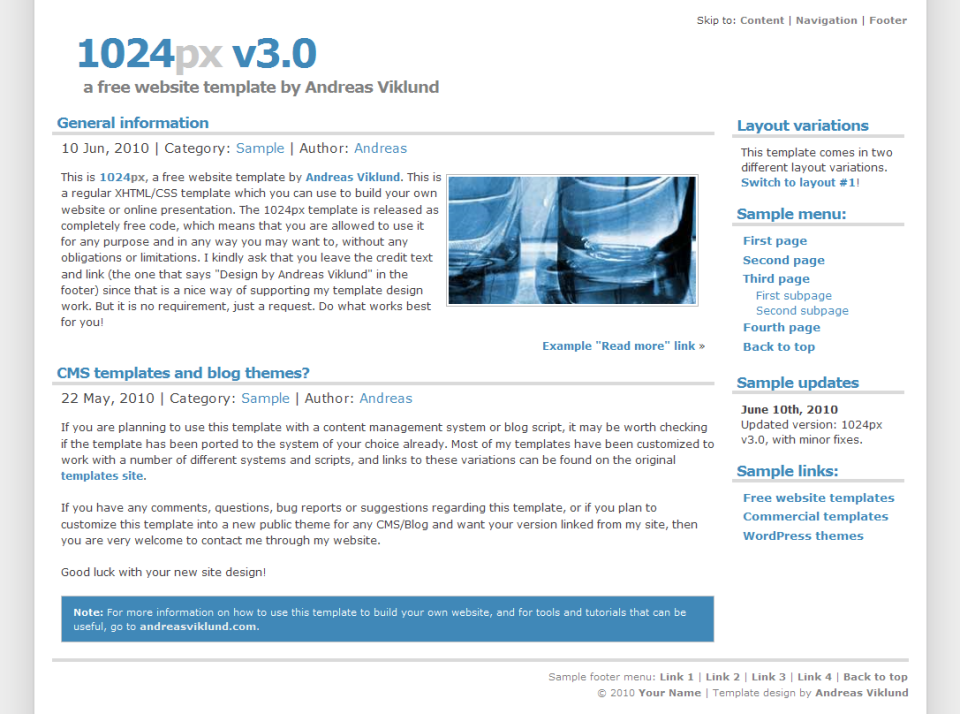 1024px, alternative style with sidebar on the right side.